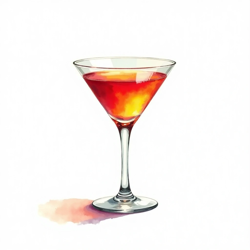 A1 cocktail in a cocktail glass — made with Gin, Grand Marnier, and Lemon Juice