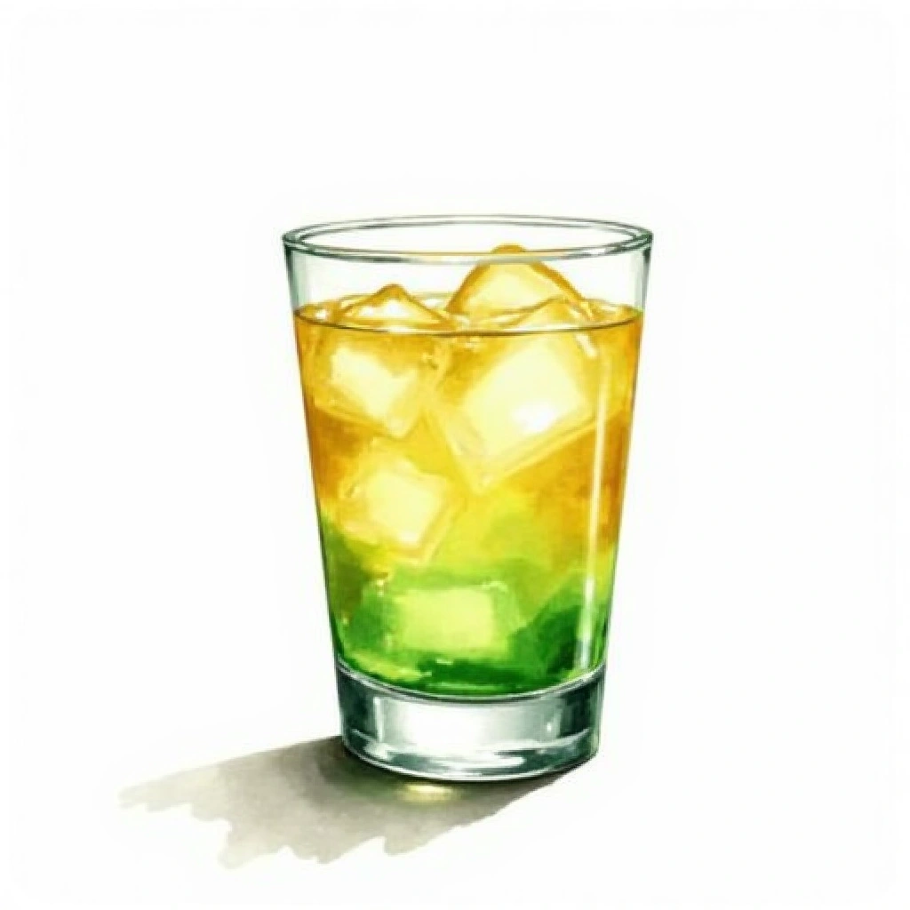 Acapulco cocktail in a old-fashioned glass — made with Light rum, Triple sec, and Lime juice