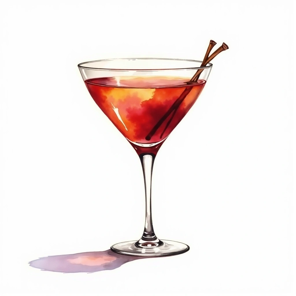 Addington cocktail in a cocktail glass — made with Sweet Vermouth, Dry Vermouth, and Soda Water