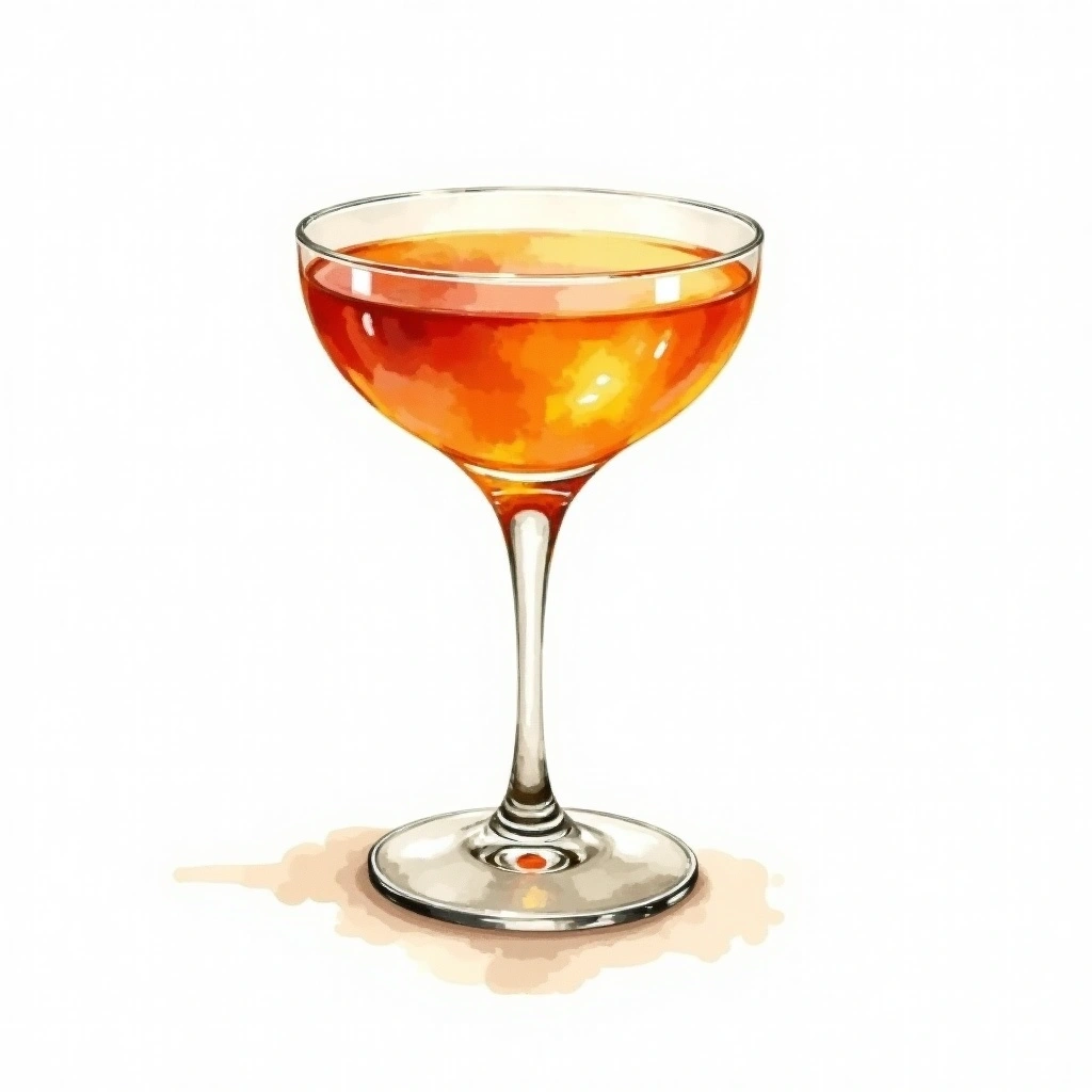 Allegheny cocktail in a cocktail glass — made with Dry Vermouth, Bourbon, and Blackberry Brandy
