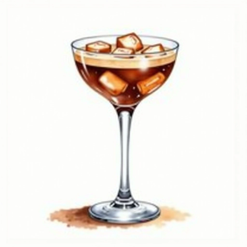 Baby Eskimo cocktail in a collins glass — made with Kahlua, Milk, and Vanilla ice-cream