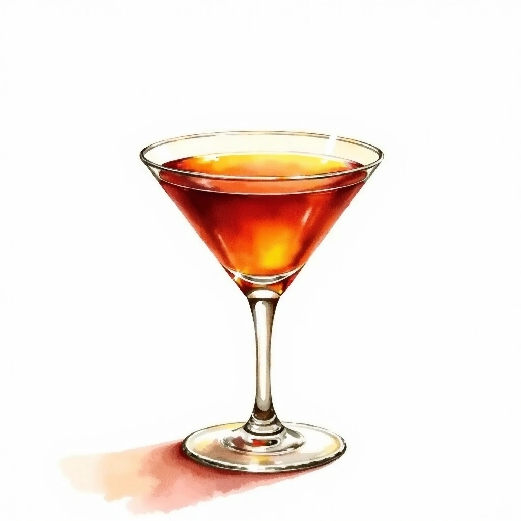 Balmoral cocktail in a cocktail glass — made with Scotch, Sweet Vermouth, and Dry Vermouth