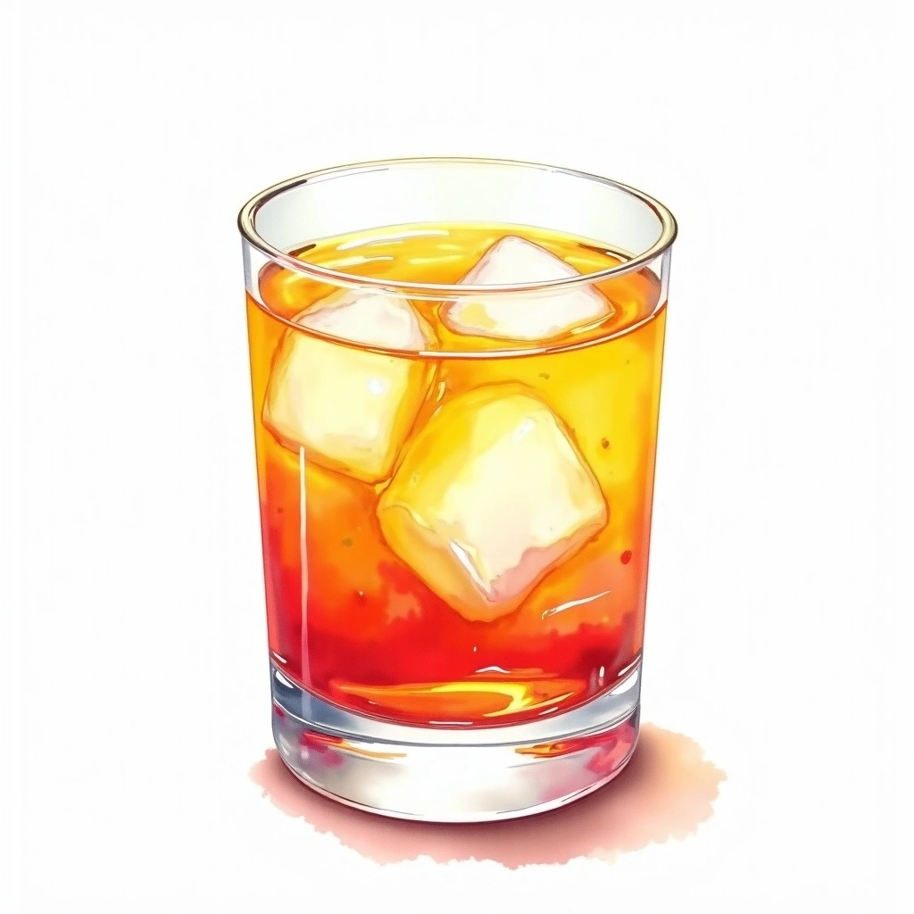 Boxcar cocktail in a whiskey sour glass — made with Gin, Triple sec, and Lemon Juice