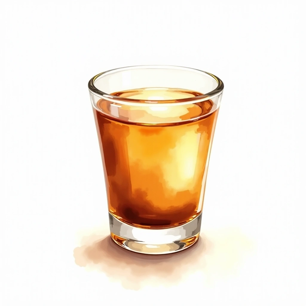 Bumble Bee cocktail in a shot glass — made with Baileys Irish Cream, Kahlua, and Sambuca