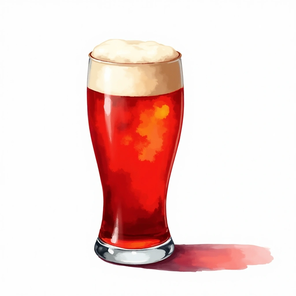 Campari Beer cocktail in a beer mug — made with Lager and Campari