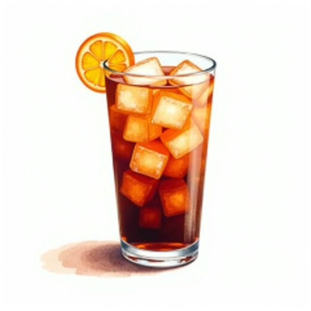 Citrus Coke cocktail in a highball glass — made with Bacardi Limon and Coca-Cola