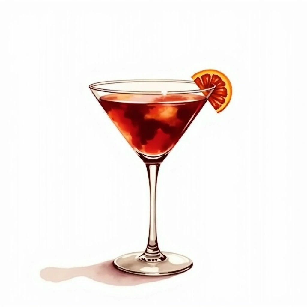 Clove Cocktail cocktail in a cocktail glass — made with Sweet Vermouth, Sloe gin, and Wine