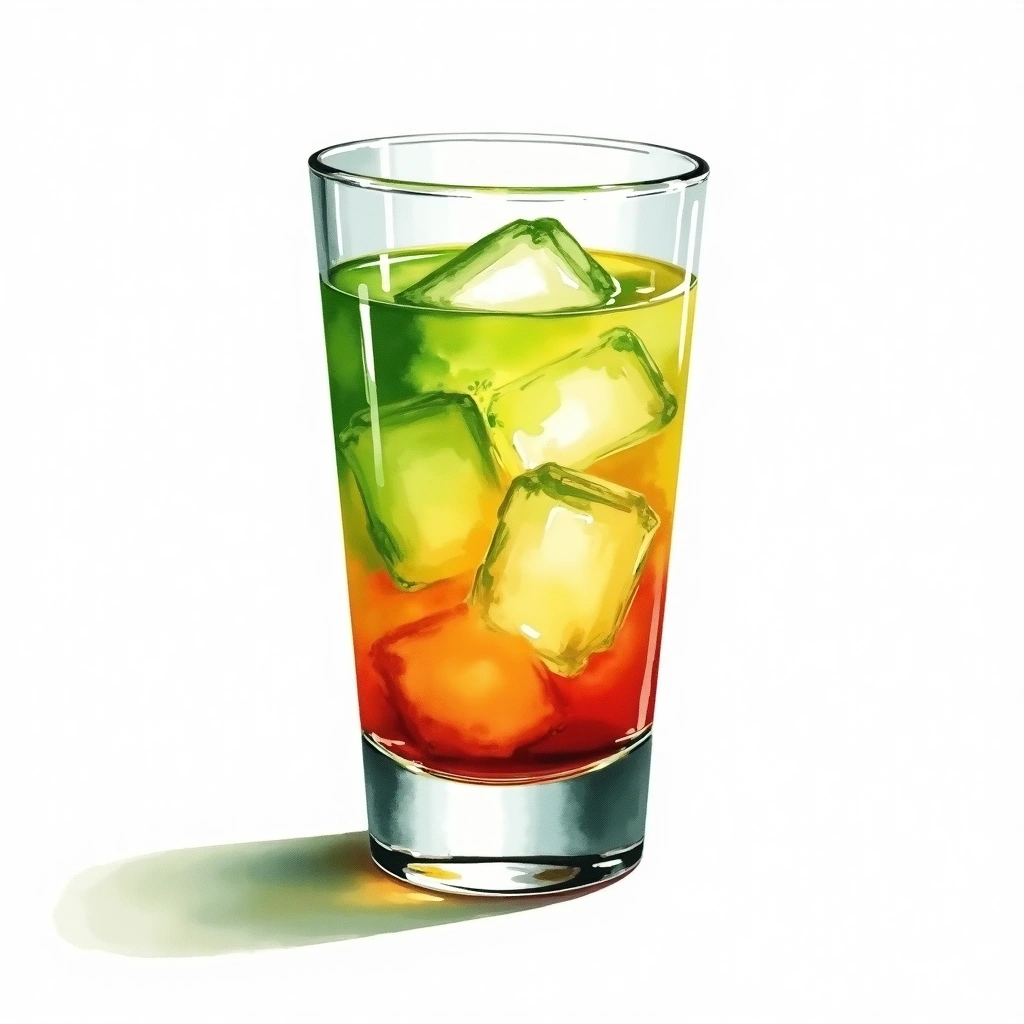 Corn n Oil cocktail in a old-fashioned glass — made with Lime, Falernum, and Angostura Bitters