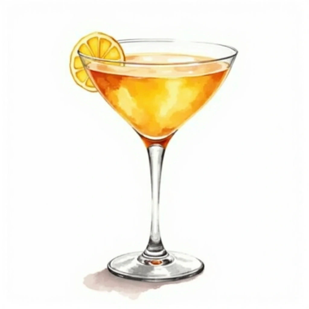 Corpse Reviver cocktail in a cocktail glass — made with Gin, Triple sec, and Lillet Blanc