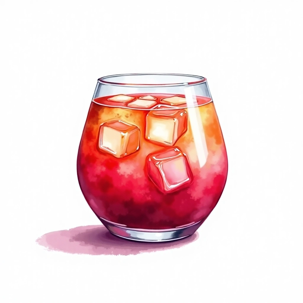 Cranberry Punch cocktail in a punch bowl — made with Cranberry Juice, Sugar, and Pineapple juice
