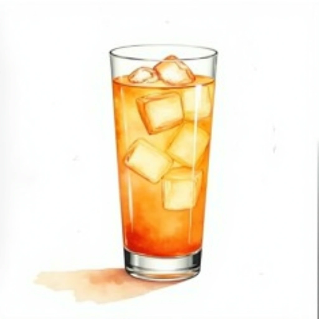 Cream Soda cocktail in a highball glass — made with Spiced rum and Ginger ale