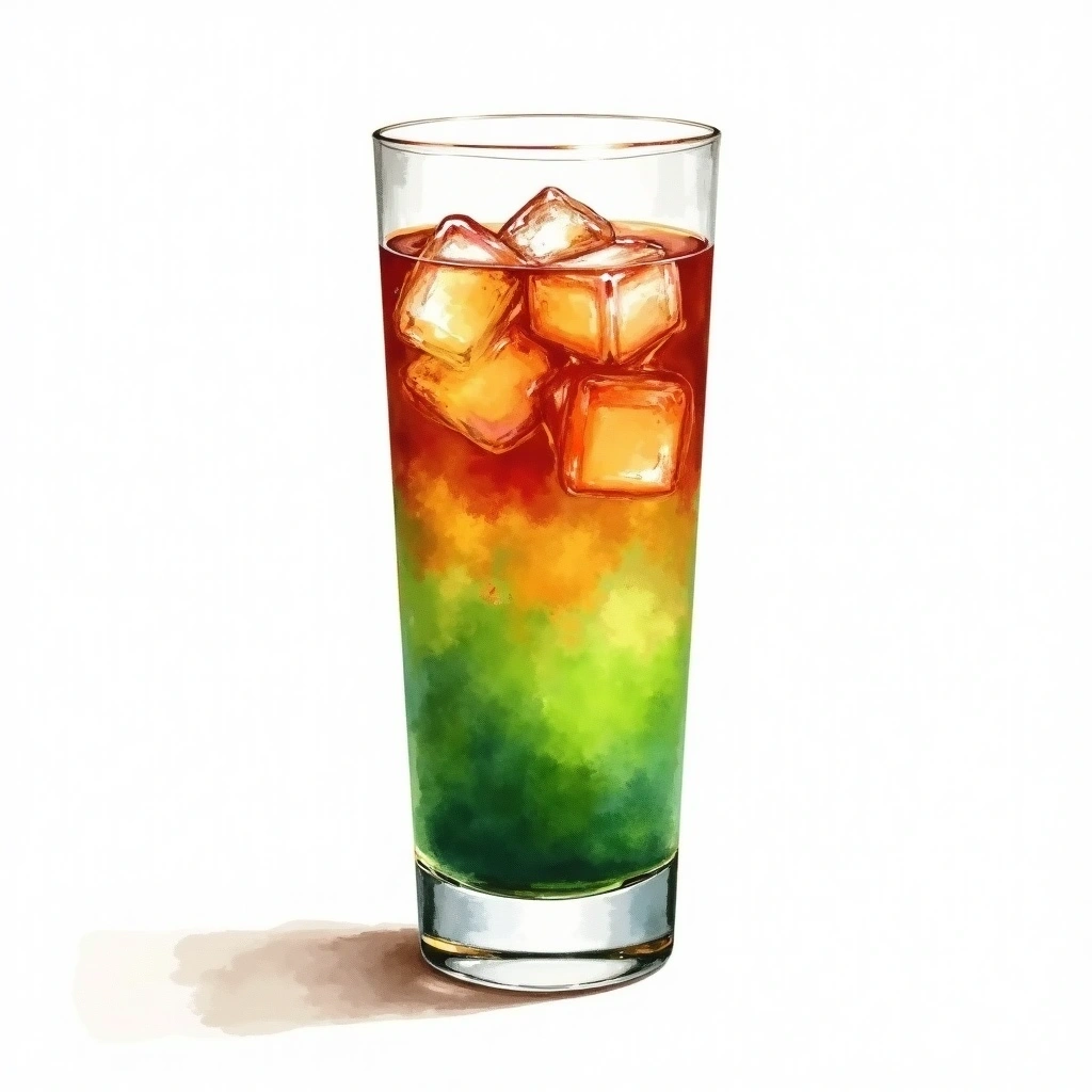 Cuba Libra cocktail in a highball glass — made with Dark Rum, Lime, and Coca-Cola