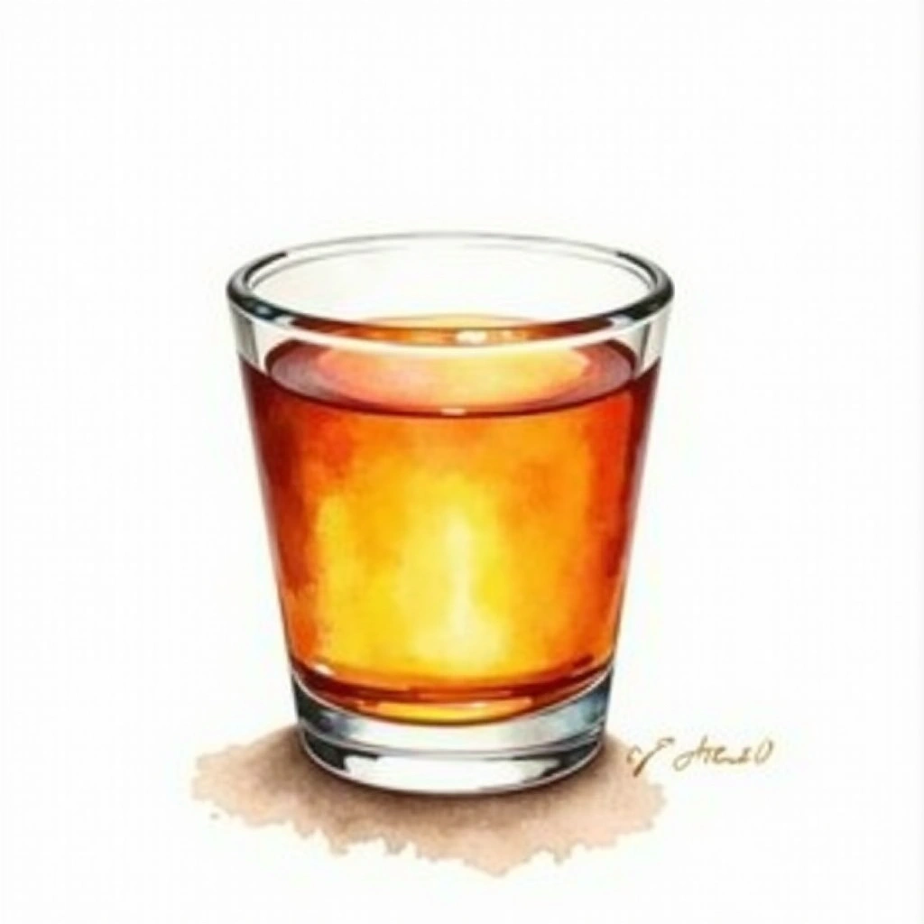 Damned if you do cocktail in a shot glass — made with Whiskey and Hot Damn