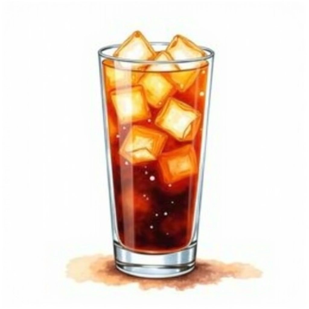 Dark and Stormy cocktail in a highball glass — made with Dark Rum and Ginger Beer