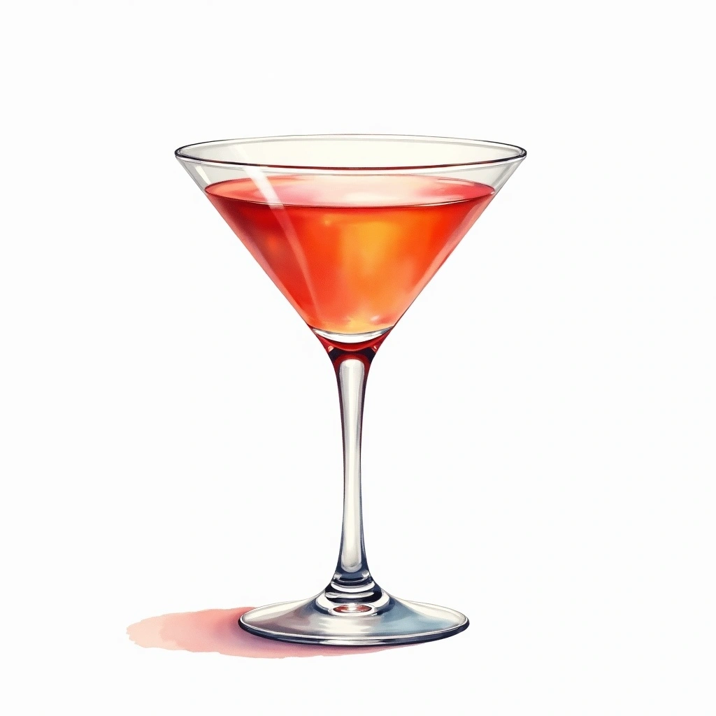 Dry Martini cocktail in a cocktail glass — made with Gin, Dry Vermouth, and Olive