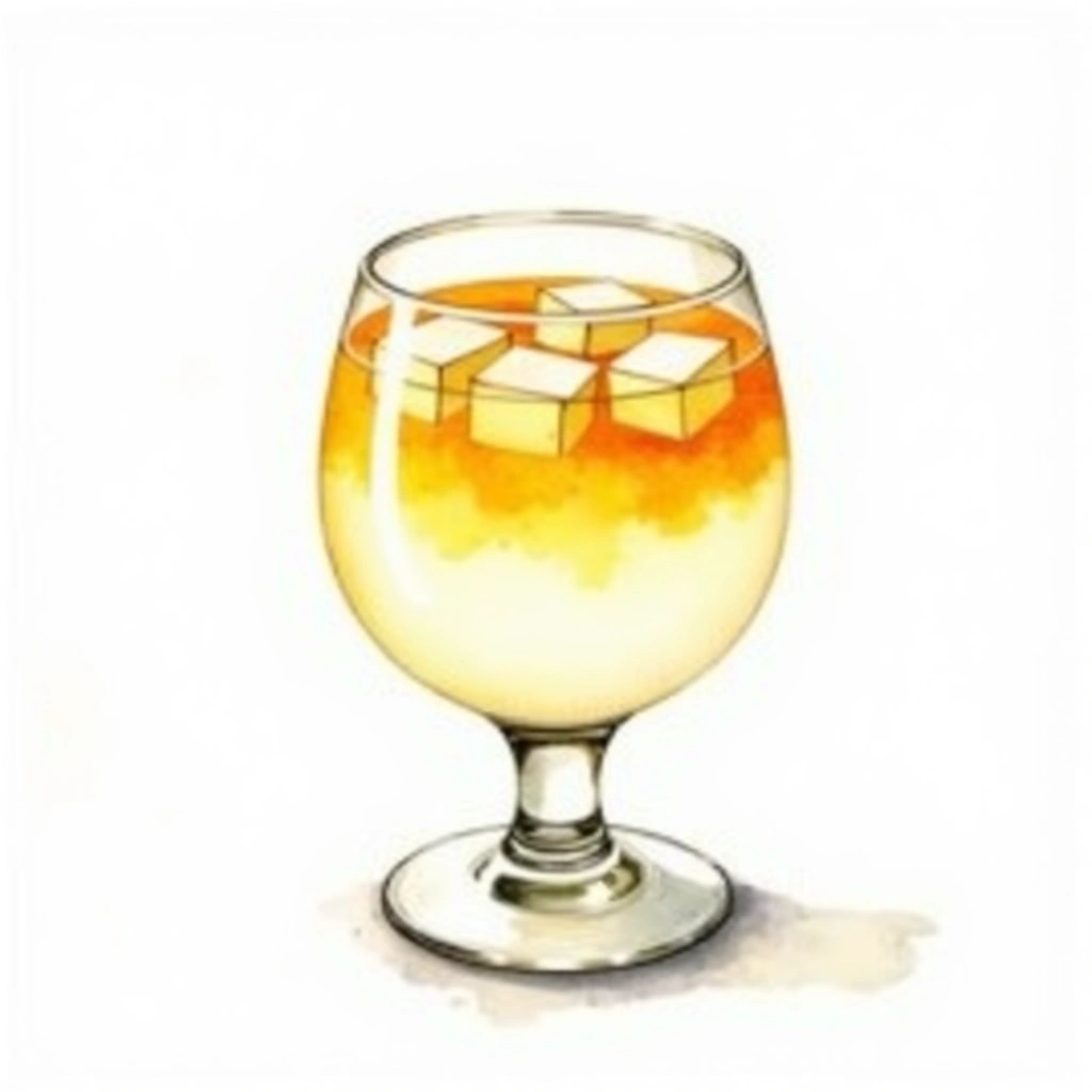 Egg Nog #4 cocktail in a punch bowl — made with Egg Yolk, Sugar, and Milk