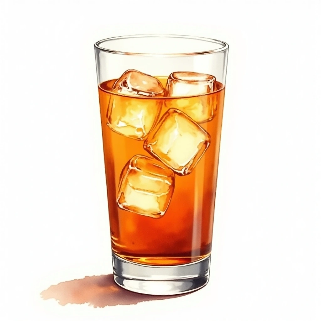 Flaming Dr. Pepper cocktail in a collins glass — made with Amaretto, Vodka, and 151 proof rum