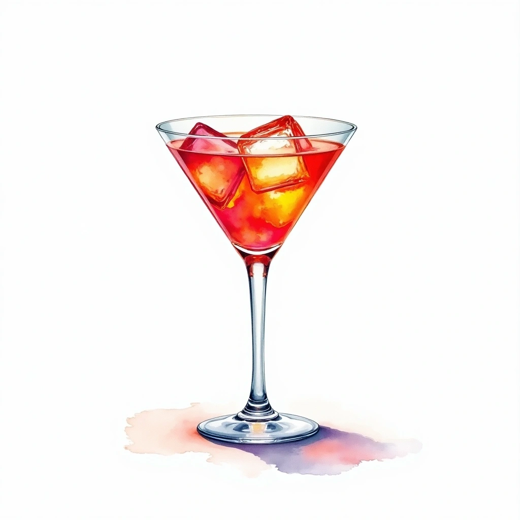 Flander's Flake-Out cocktail in a collins glass — made with Sambuca and Sarsaparilla