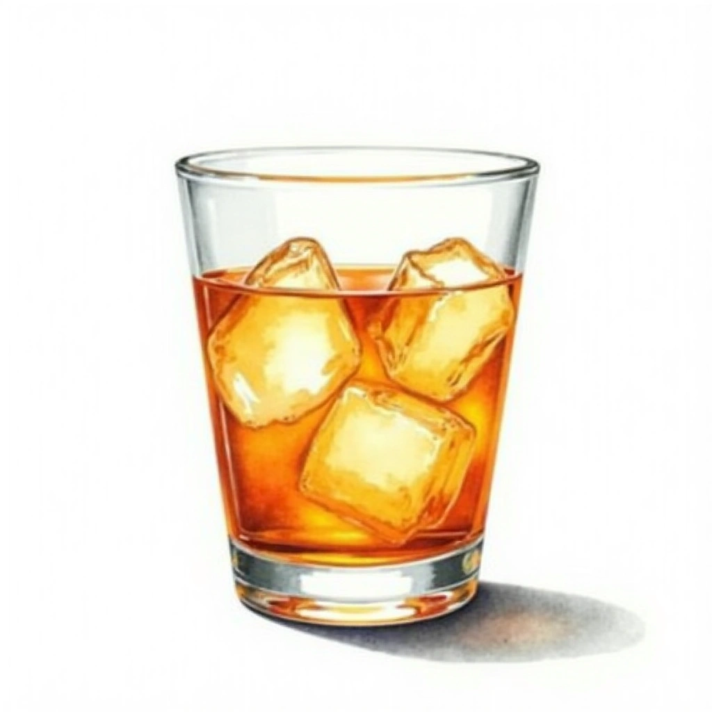 Flying Dutchman cocktail in a old-fashioned glass — made with Gin and Triple sec