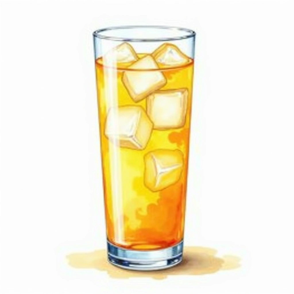 Fruit Cooler cocktail in a highball glass — made with Apple Juice, Strawberries, and Sugar