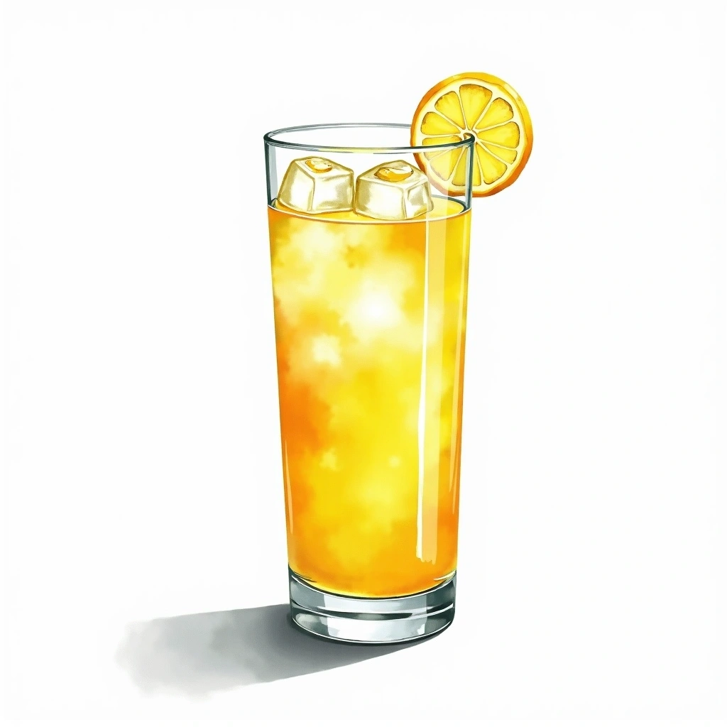 Gin Lemon cocktail in a highball glass — made with Gin, Lemon Juice, and Lemon peel