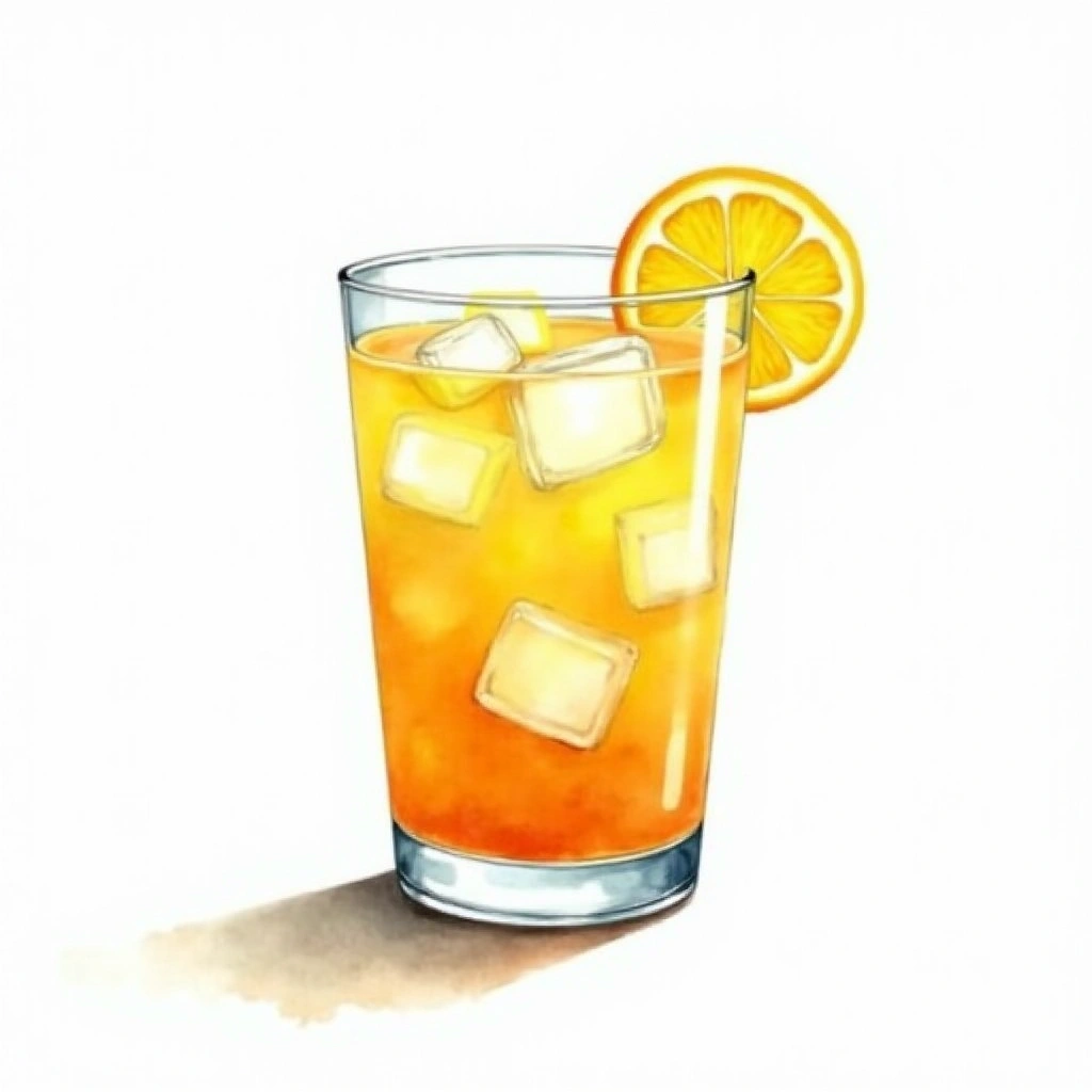 Gin Sling cocktail in a old-fashioned glass — made with Gin, Lemon, and Powdered sugar