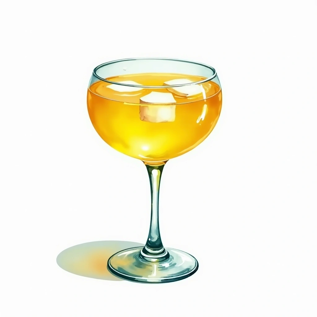 Gin Sour cocktail in a whiskey sour glass — made with Gin, Lemon Juice, and Sugar