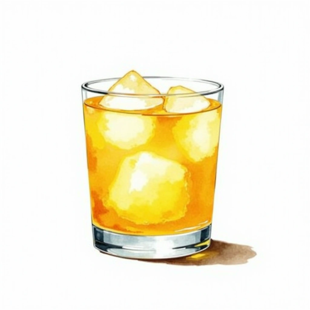 Gin Toddy cocktail in a old-fashioned glass — made with Gin, Water, and Powdered sugar