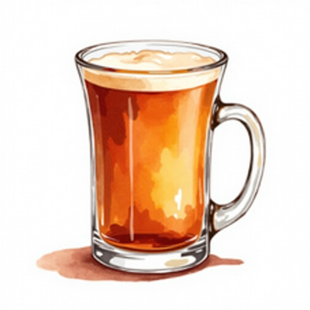 Gluehwein cocktail in a irish coffee cup — made with Red wine, Water, and Sugar