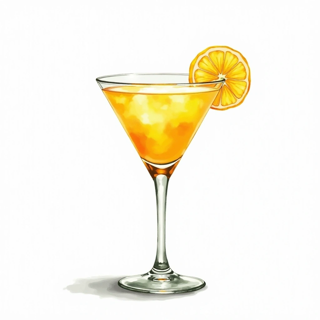 Havana Cocktail cocktail in a cocktail glass — made with Light rum, Pineapple juice, and Lemon Juice