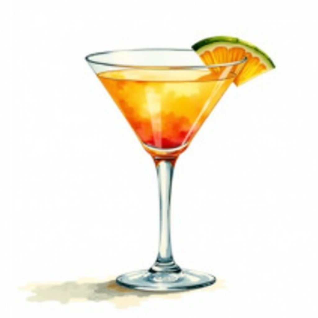 Hawaiian Cocktail cocktail in a cocktail glass — made with Gin, Triple sec, and Pineapple juice