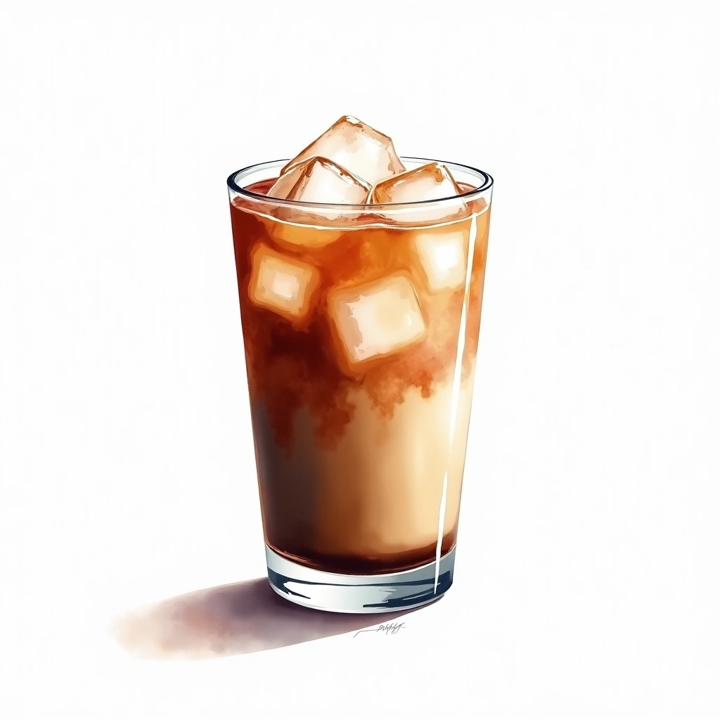 Iced Coffee cocktail in a coffee mug — made with Coffee, Sugar, and Water