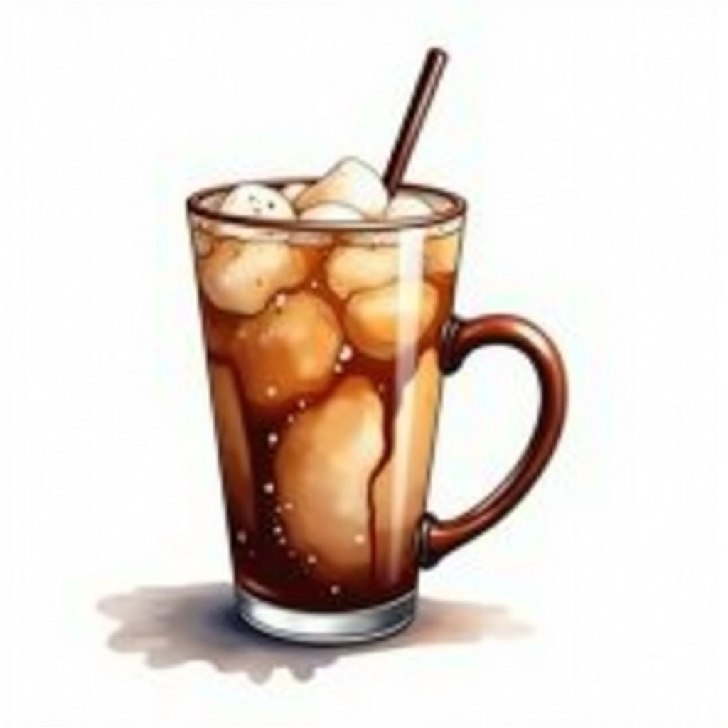 Iced Coffee Fillip cocktail in a coffee mug — made with Kahlua and Coffee