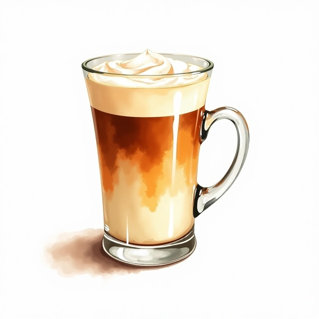 Irish Cream cocktail in a irish coffee cup — made with Scotch, Half-and-half, and Condensed milk