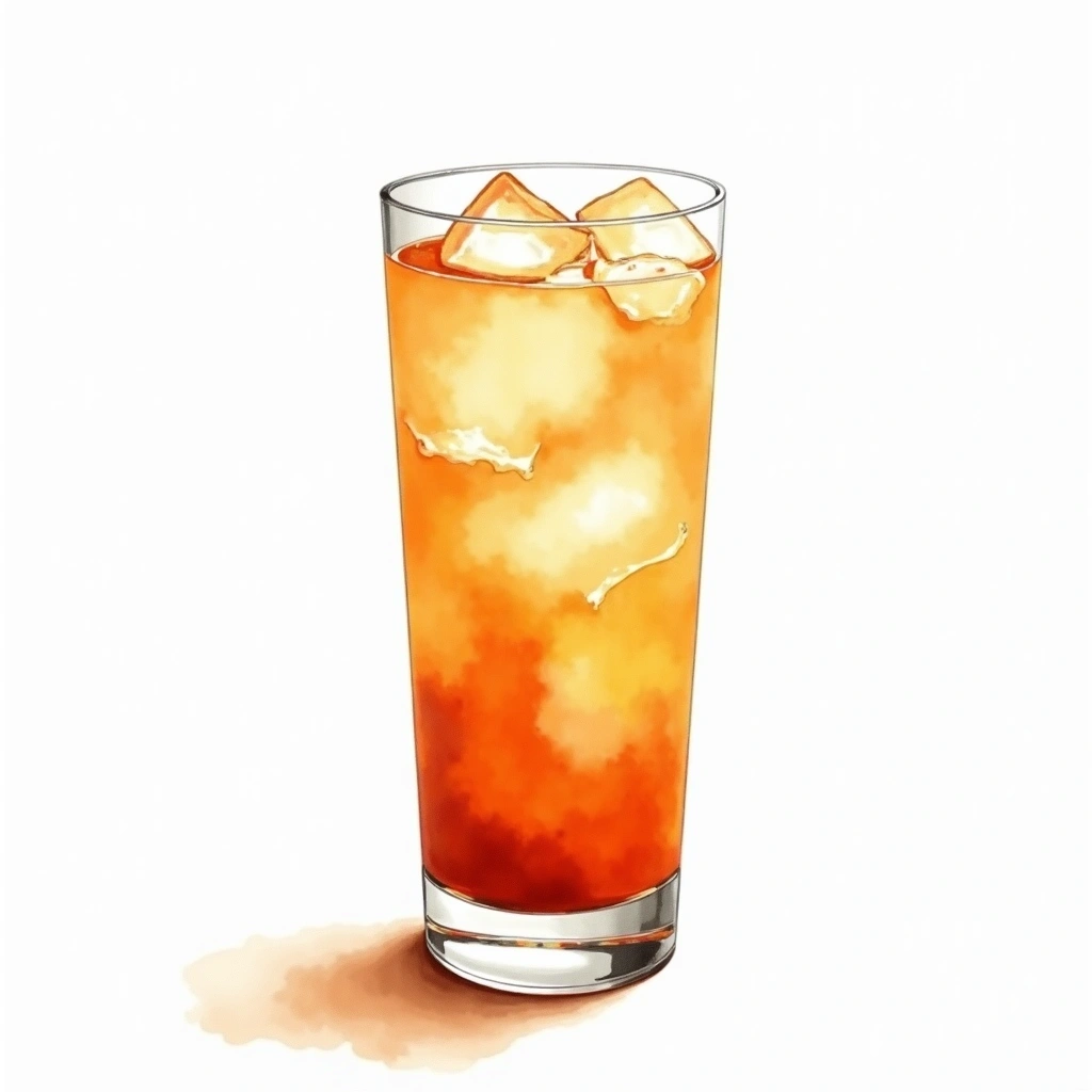 Irish Curdling Cow cocktail in a highball glass — made with Baileys Irish Cream, Bourbon, and Vodka