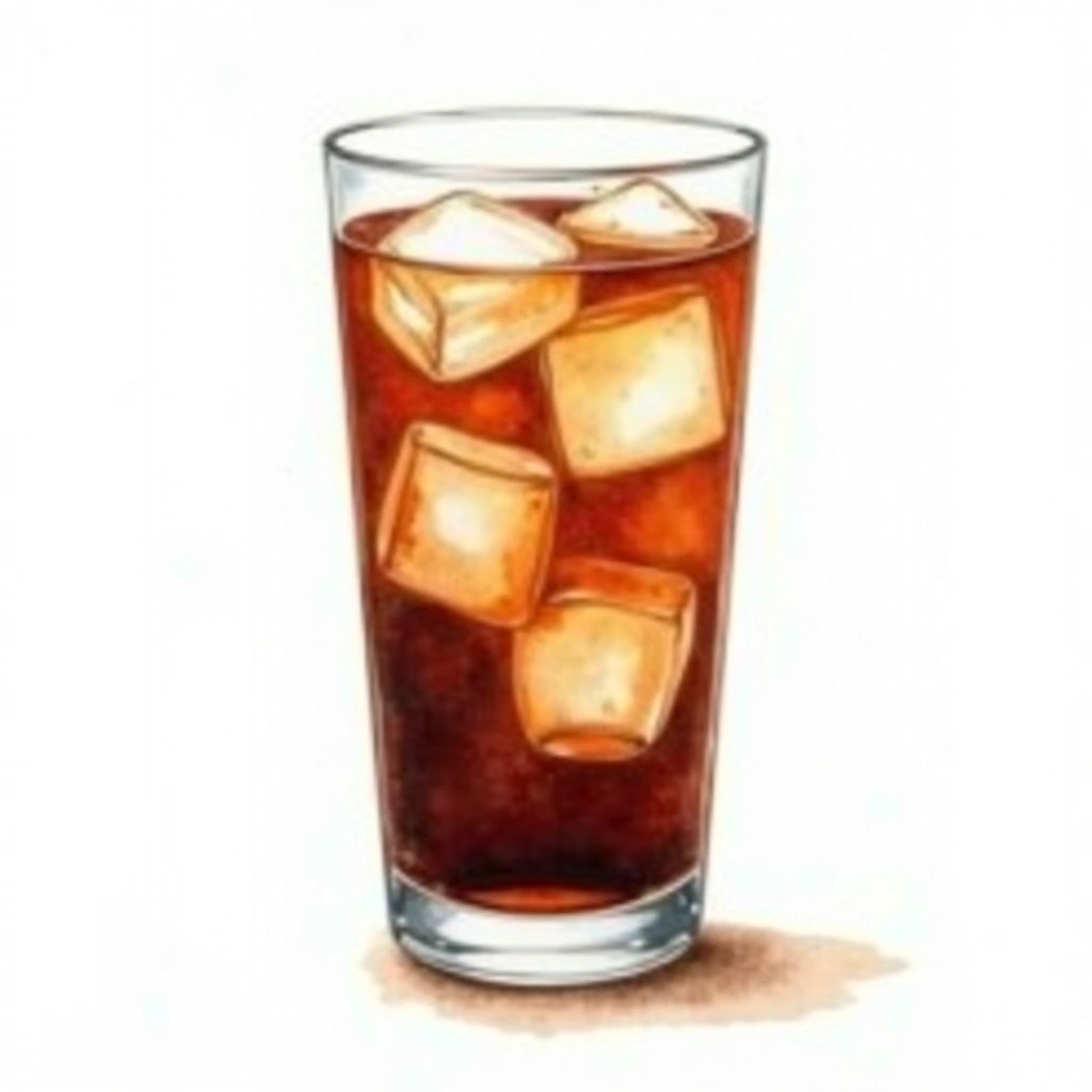 Irish Russian cocktail in a highball glass — made with Vodka, Kahlua, and Coca-Cola