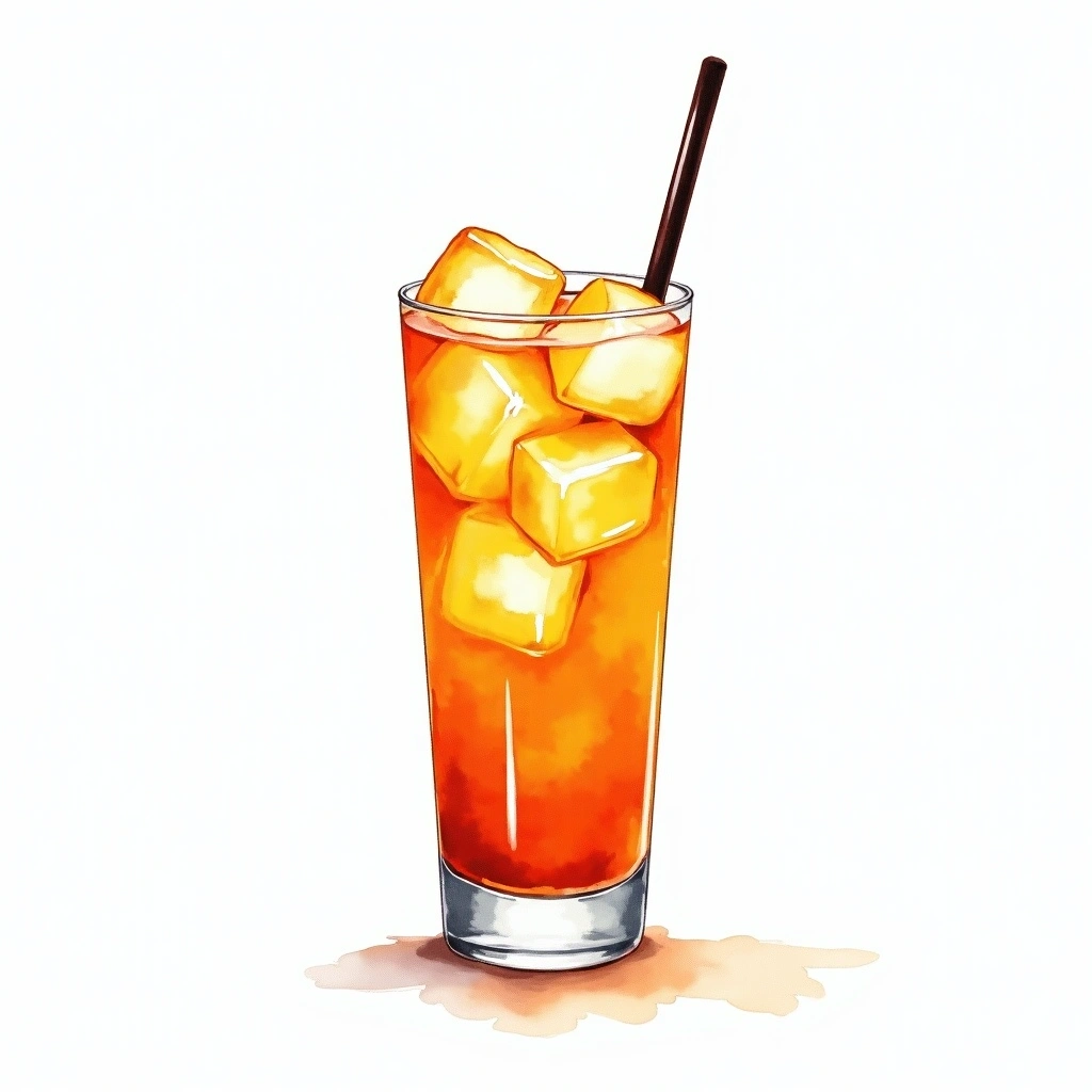 Jackhammer cocktail in a collins glass — made with Jack Daniels and Amaretto