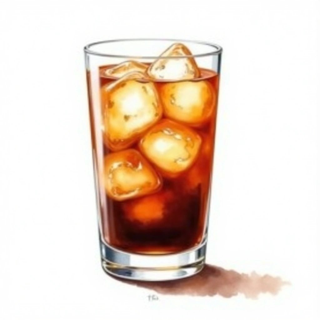 Jack's Vanilla Coke cocktail in a old-fashioned glass — made with Ice, Tennessee whiskey, and Vanilla extract