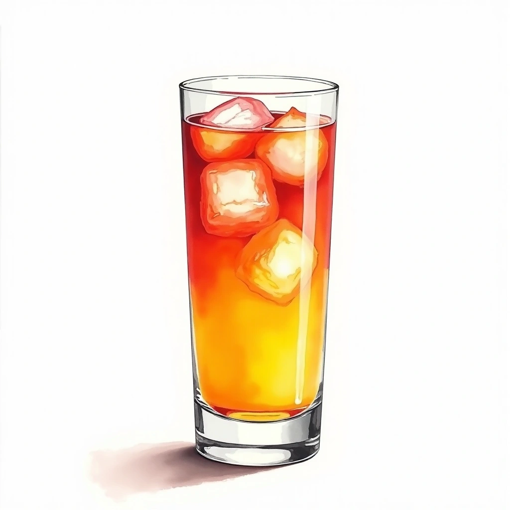 Japanese Fizz cocktail in a highball glass — made with Blended Whiskey, Lemon, and Powdered sugar