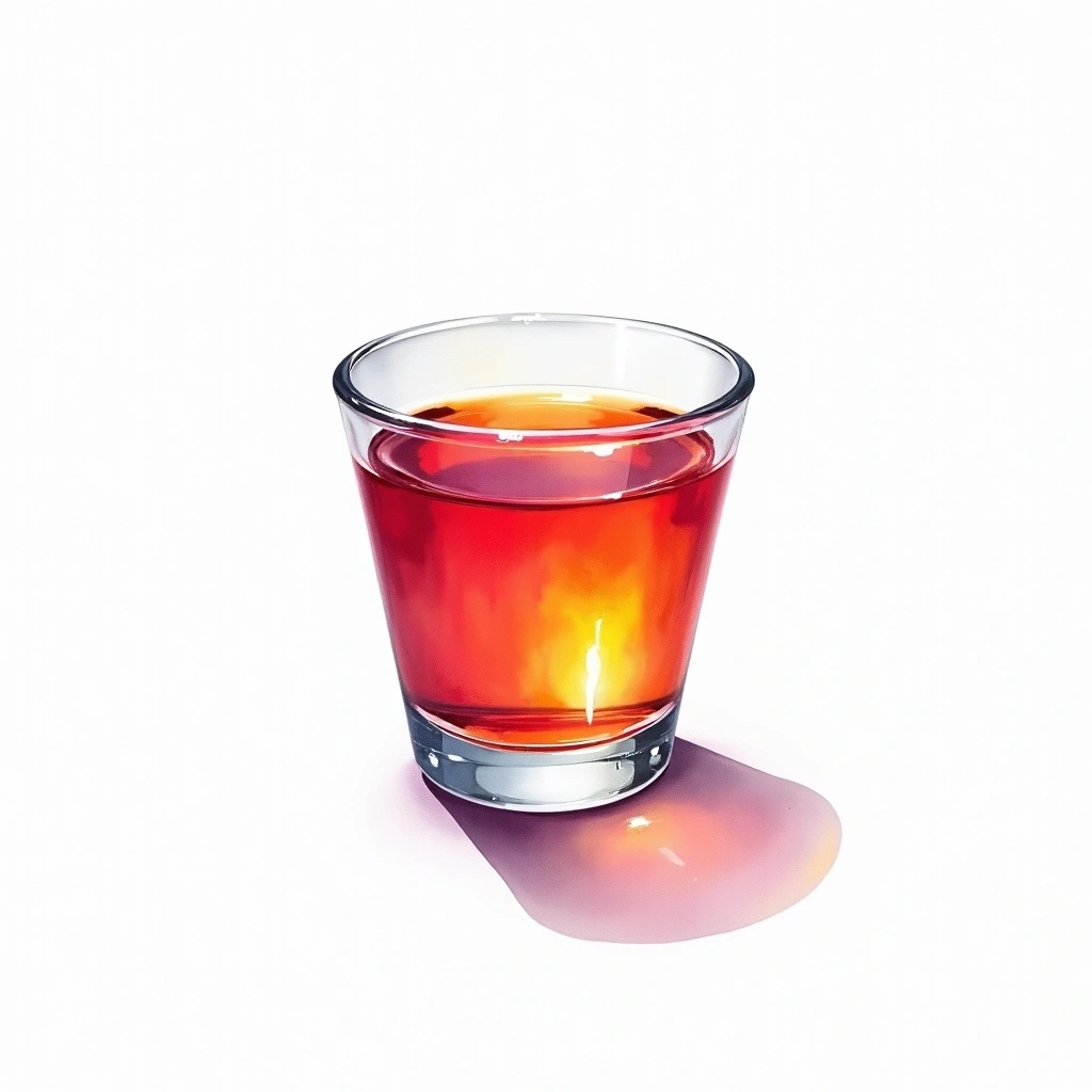 Jello shots cocktail in a shot glass — made with Vodka, Jello, and Water