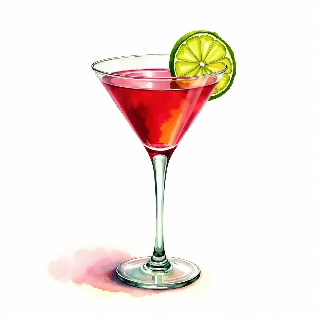 Jitterbug cocktail in a cocktail glass — made with Gin, Vodka, and Grenadine