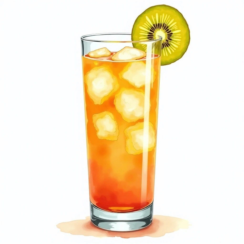 Kiwi Papaya Smoothie cocktail in a highball glass — made with Kiwi and Papaya