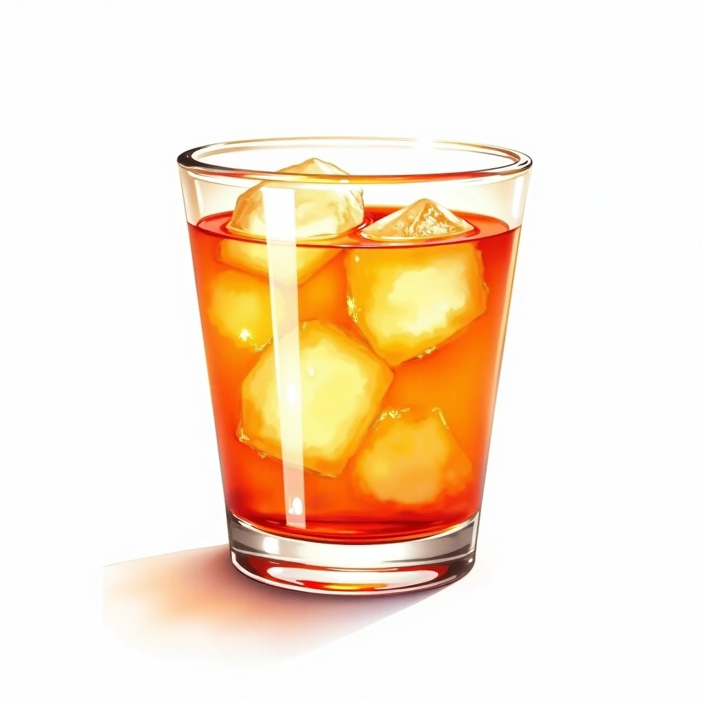 Kool-Aid Shot cocktail in a old-fashioned glass — made with Vodka, Amaretto, and Sloe gin