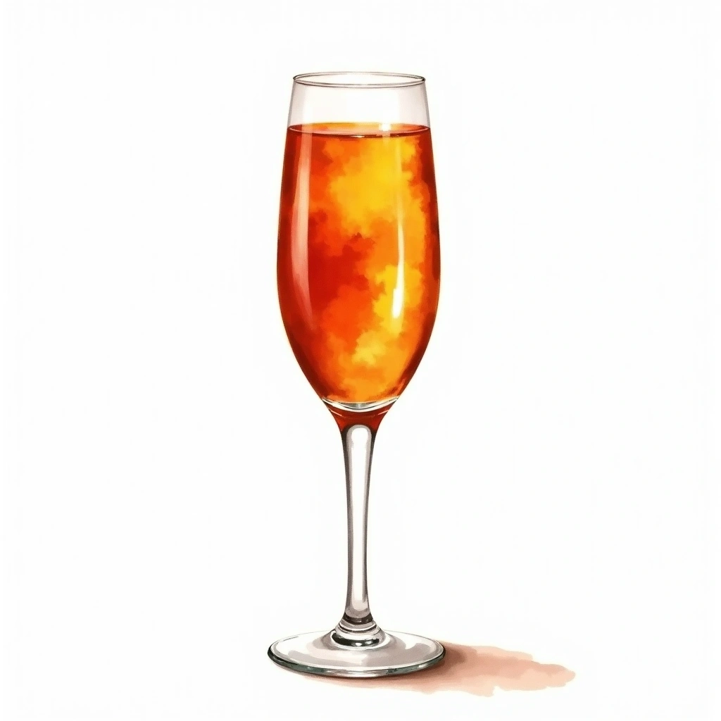 Kurant Tea cocktail in a champagne flute — made with Absolut Kurant, Tea, and Sugar