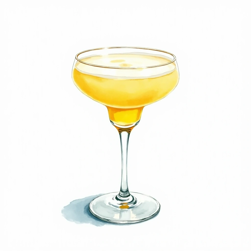 Lady Love Fizz cocktail in a cocktail glass — made with Gin, Light cream, and Powdered sugar
