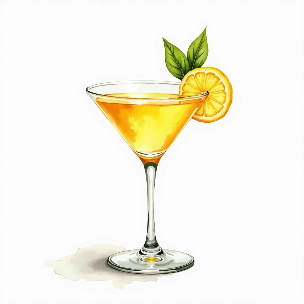 Lemon Drop cocktail in a cocktail glass — made with Vodka, Cointreau, and Lemon