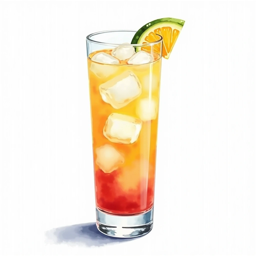 Lone Tree Cooler cocktail in a collins glass — made with Carbonated Water, Gin, and Dry Vermouth