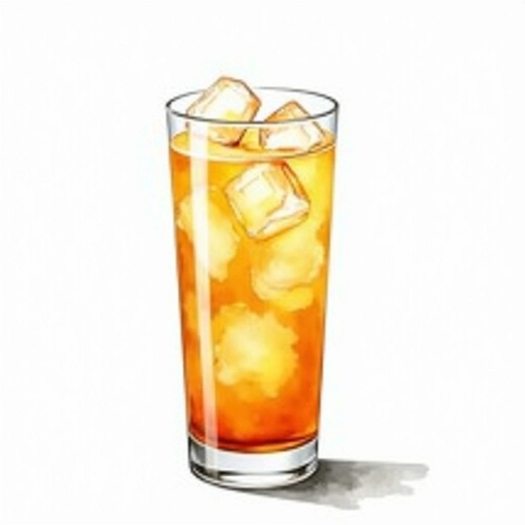 Long Island Iced Tea cocktail in a highball glass — made with Vodka, Tequila, and Light rum