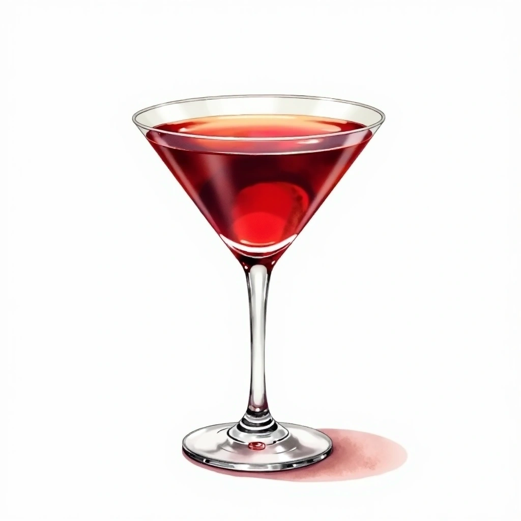 Martinez 2 cocktail in a cocktail glass — made with Gin, Sweet Vermouth, and maraschino liqueur