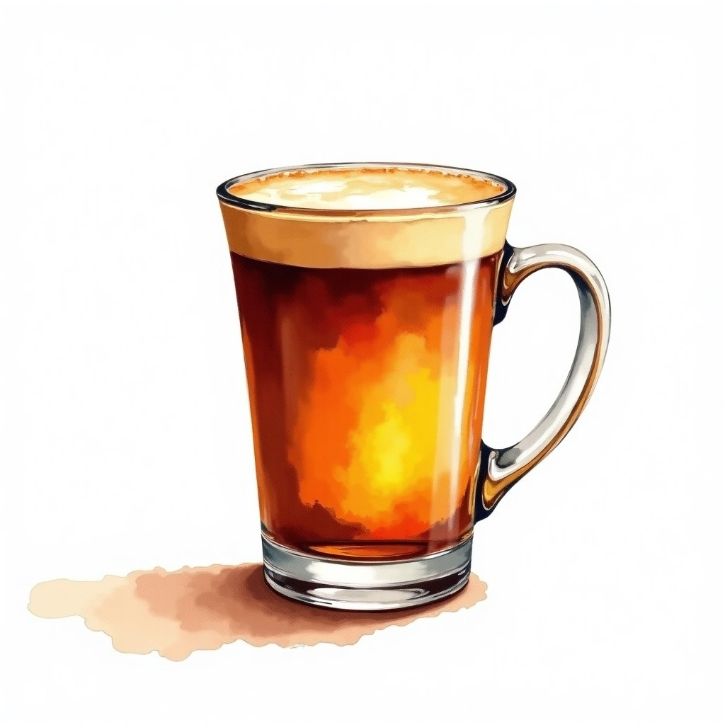 Melya cocktail in a coffee mug — made with Espresso, Honey, and Cocoa Powder